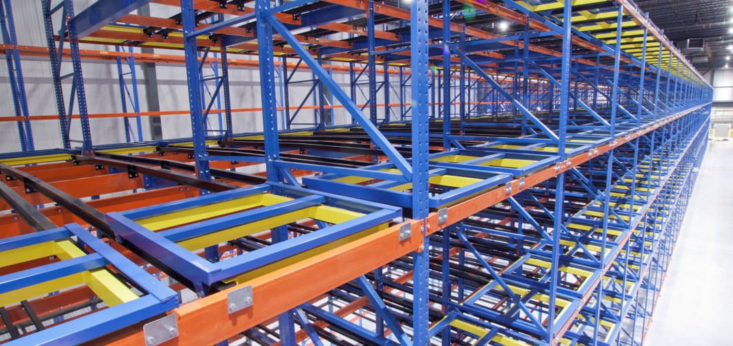 Push Back Racking High Density Pallet Racking KONSTANT Push Back Racking High Density Pallet Racking KONSTANT